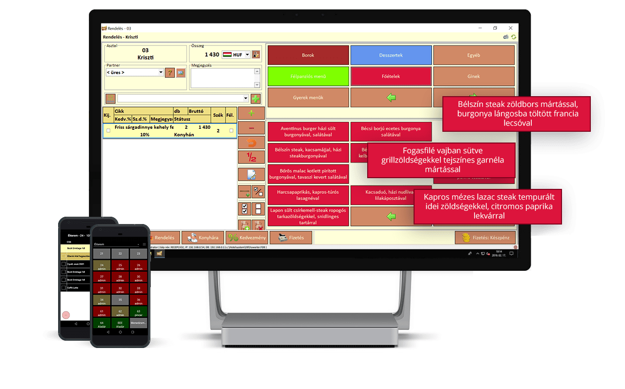 Éttermi ügyviteli rendszer